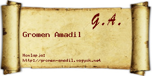 Gromen Amadil névjegykártya