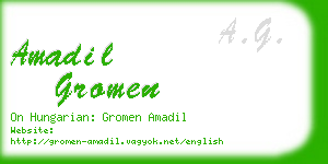 amadil gromen business card